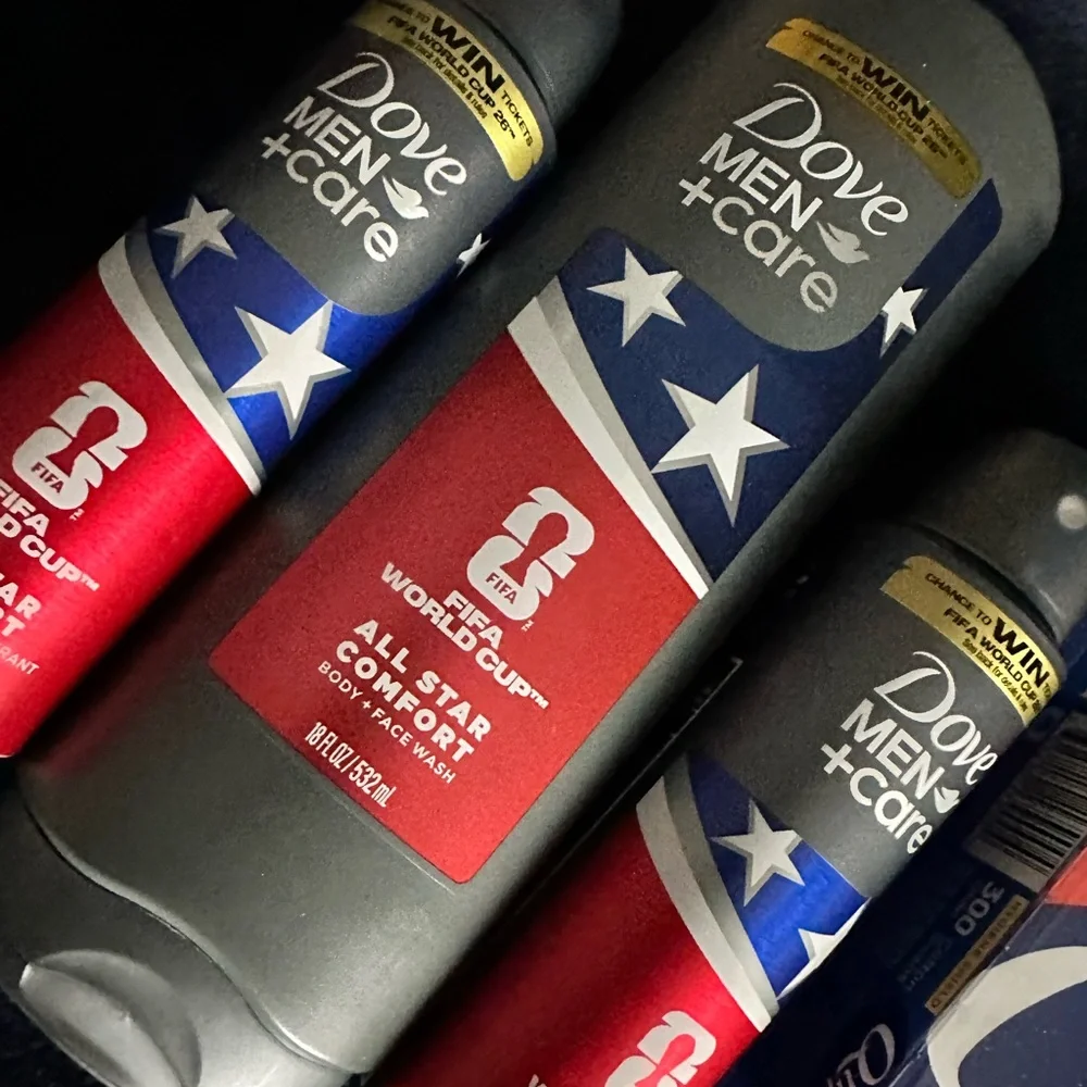 Dove Men+Care Body Wash & Deodorant Lot with Q-tips